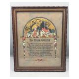Antique to our guest framed art