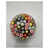 Vintage millefiori art glass paper weight