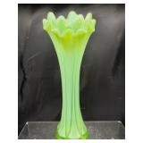 Vintage Green opalescent swung glass base