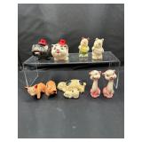 Vintage pig and other salt and pepper shakers