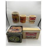 Vintage Anheuser Busch  Stein & coffee cups