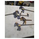 5 quick grip clamps. 4-140