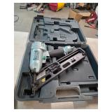 Hitatchi 2 1/2in  finishing nail gun in case. 4-97