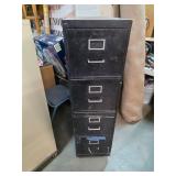 4 drawer metal filing cabinet on wheels. 4-177