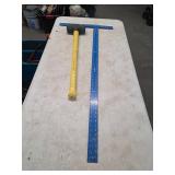 12-pound sledgehammer and drywall square. 4-243