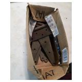 6 large metal hinges. 4-61