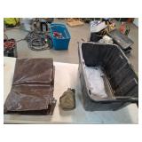 Tarp, tub, vintage canteen. 4-215