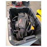Craftsman and Dewalt tool belts in tub. 4-169