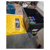 Tub full of electrical items and wire. 4-227