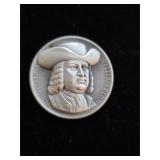 .75 Toz Silver Pennsylvania William Pen Medal M-9