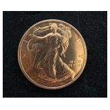 1 oz Copper Round Walking Liberty