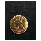 1 oz Copper Round Seated Liberty