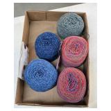 5 Skeins- 2 Acrylic 3 Wool  5-14s