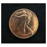 1 oz Copper Round Walking Liberty