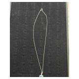 3.3 Grams 14K+925 Pendant and 18'Necklace 91-8