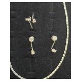9.75g 925/Sterling Silver Chain,ring,Earrings