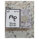 10 Gram Crystalline Silver w Card  K-21