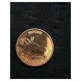 1 oz Copper Round  Bull Moose