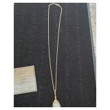 1/20 14K Gold filled Chain+ Moonstone Wire Pendent