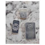 3 x 1 gram Silver Mini Bars  K-12
