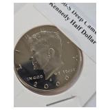 2000 S Deep Cameo Proof Kennedy Half Dollar 12-40