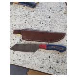 10 1/4' Hand Forged Full Tang Damascus Knife 5-8