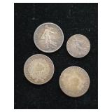 16.9 Grams French Silver Coins K-14