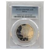 1993 S Silver PCGS PR69DCAM Kennedy 50 Cents
