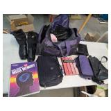 Purple gym bag full of great items. 5-34