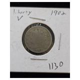 1902 Liberty Head 'V' Nickel  12-59