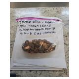 4 Rolls of Pennies Wheats and Regular w Bonus12-72