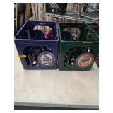 Vintage hard plastic beer containers. 130-14