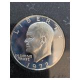 1972 S 40% Silver Proof Ike w Case and Box  M-24
