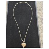 16 Grams 925 Silver 28' Chain + Heart Pendant M-44