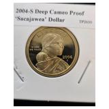 2004 S Deep Cameo Proof 'Sacajawea' $1 Coin 12-51