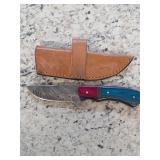 8 1/4' Hand Forged Full Tang Damascus Knife 5-18