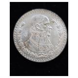 1961 Uncirculated Mexican Peso  K-21