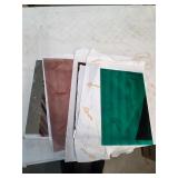 Mirror tiles and stained-glass lot. 5-32