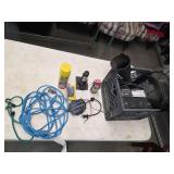 Automotive lot with battery and charger. K-2