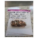 4 Rolls of Pennies Wheats and Regular w Bonus12-73