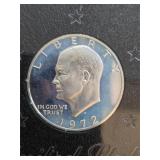 1972 S 40% Silver Proof Ike w Case and Box  M-22