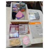 Micro fluorescent lantern, more in wicker box.5-28