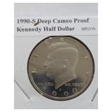 1990 S Deep Cameo Proof Kennedy Half Dollar 12-38