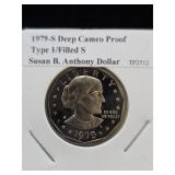 1979 S Deep Cameo Proof Susan B Anthony $1 Coin