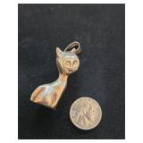14.1 Gram 925 Silver Cat Pendant  M-45