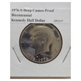 1976 S Deep Cameo Proof Kennedy Half Dollar 12-30