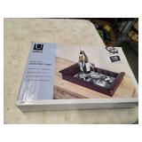 New serving tray holds family photos. 5-4