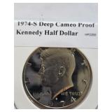 1974 S Deep Cameo Proof Kennedy Half Dollar 12-29