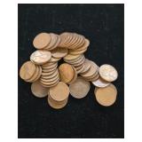 Roll of 1930's Mixed Dates Wheat Pennies  M-42
