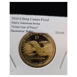 2010 S Deep Cameo Proof 'Sacajawea' $1 Coin 12-53